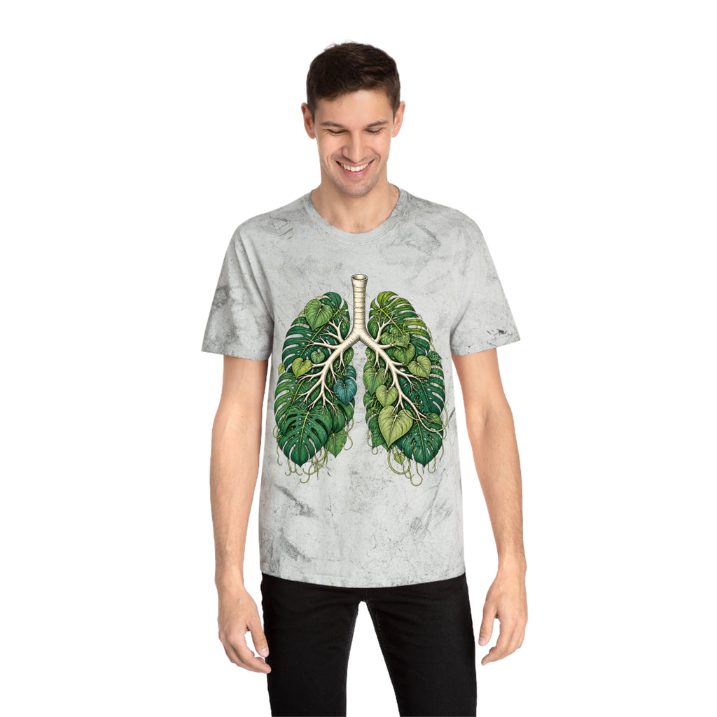Botanical Lungs Tee — Green Leaf Anatomy Graphic T-Shirt