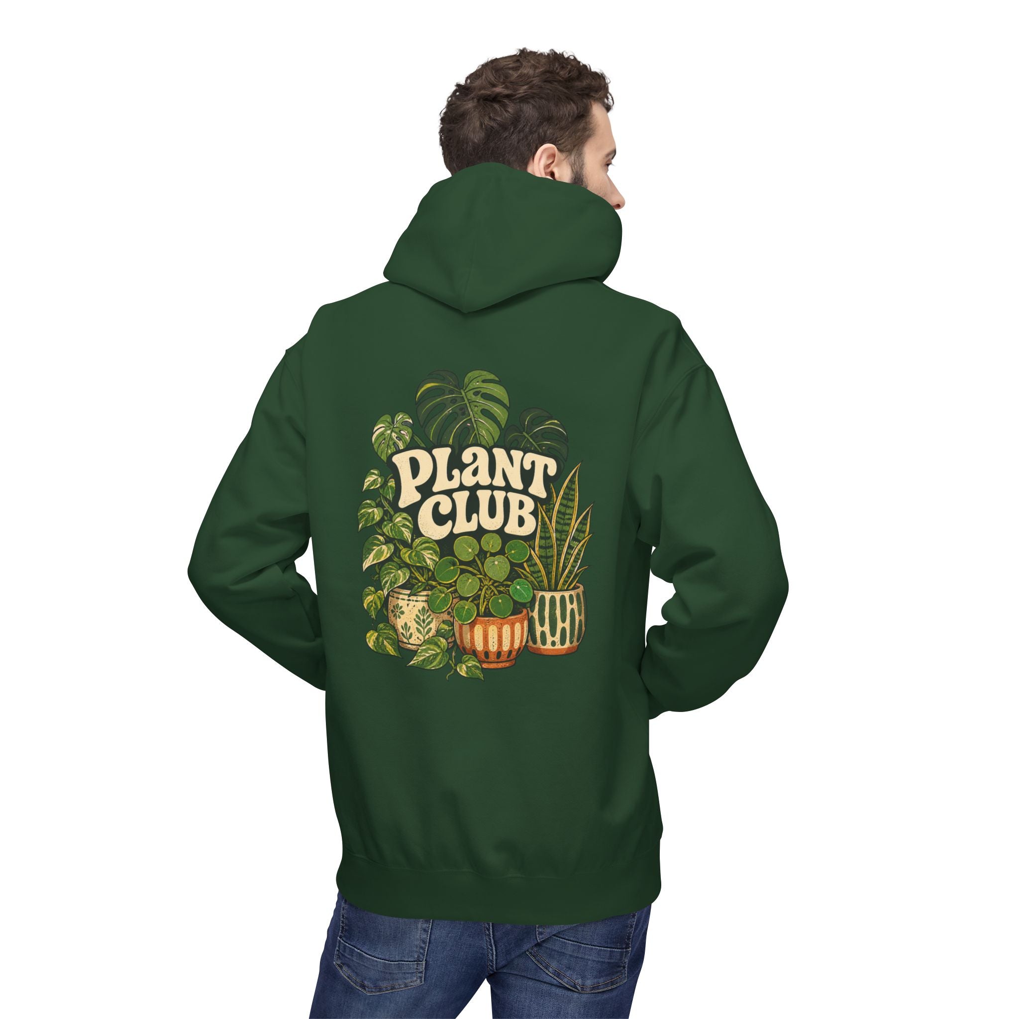 Plant Club Hoodie — Retro Indoor Plant Graphic Pullover