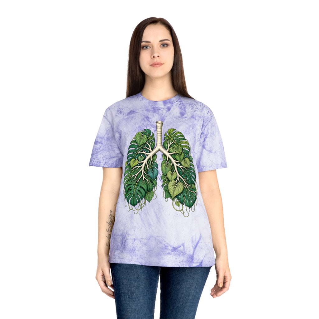 Botanical Lungs Tee — Green Leaf Anatomy Graphic T-Shirt