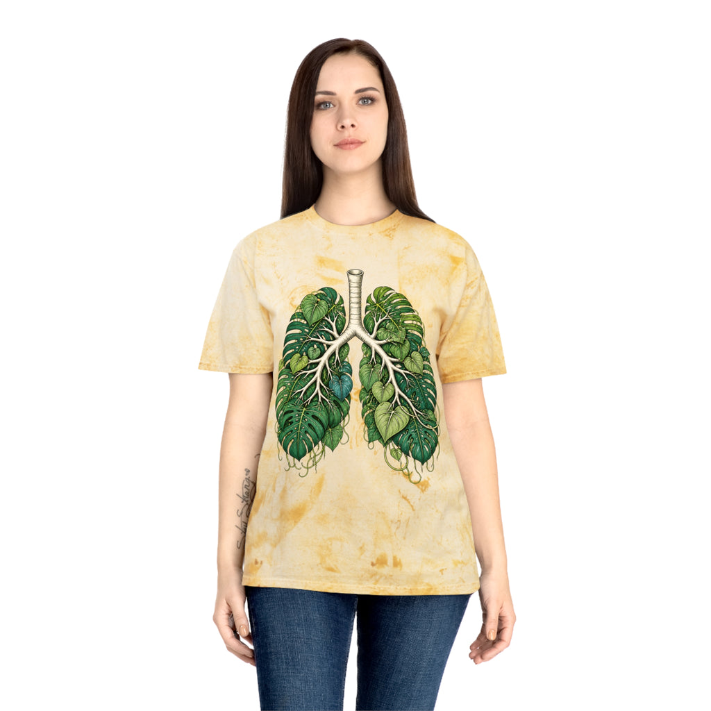 Botanical Lungs Tee — Green Leaf Anatomy Graphic T-Shirt
