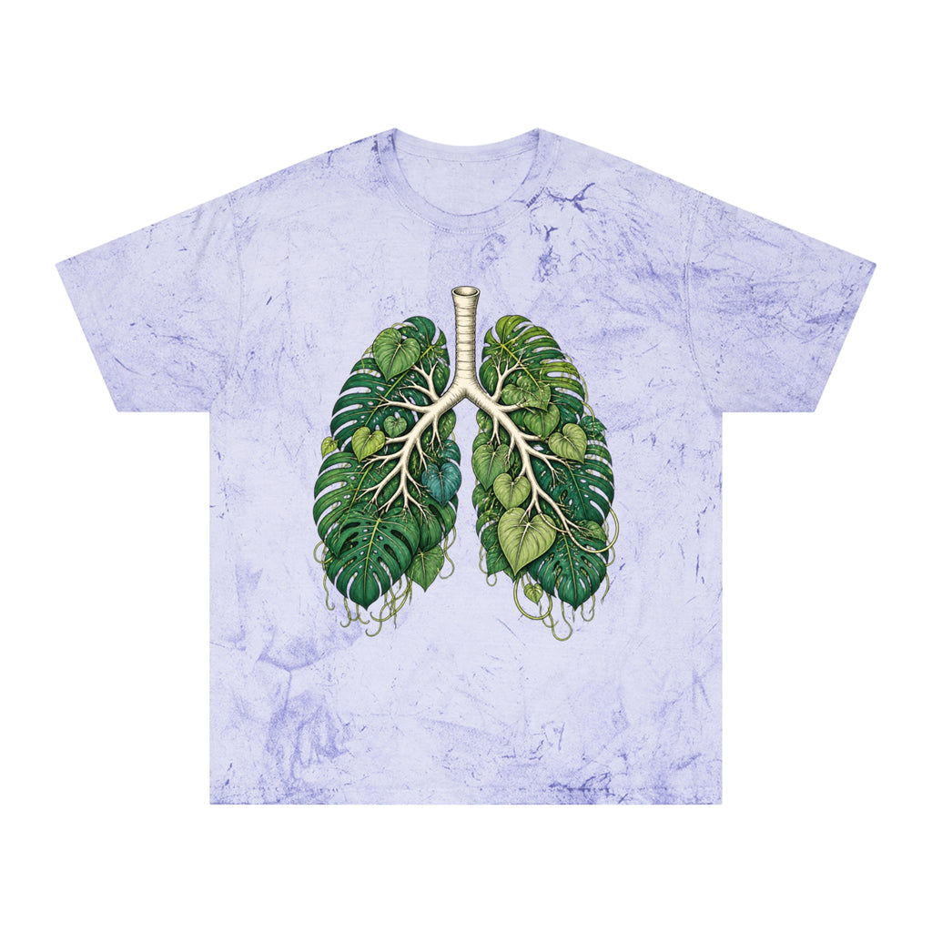 Botanical Lungs Tee — Green Leaf Anatomy Graphic T-Shirt