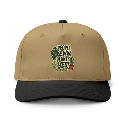 Plant Lover Two-Tone Cap — "People Eww, Plants Yes!" Embroidered Hat