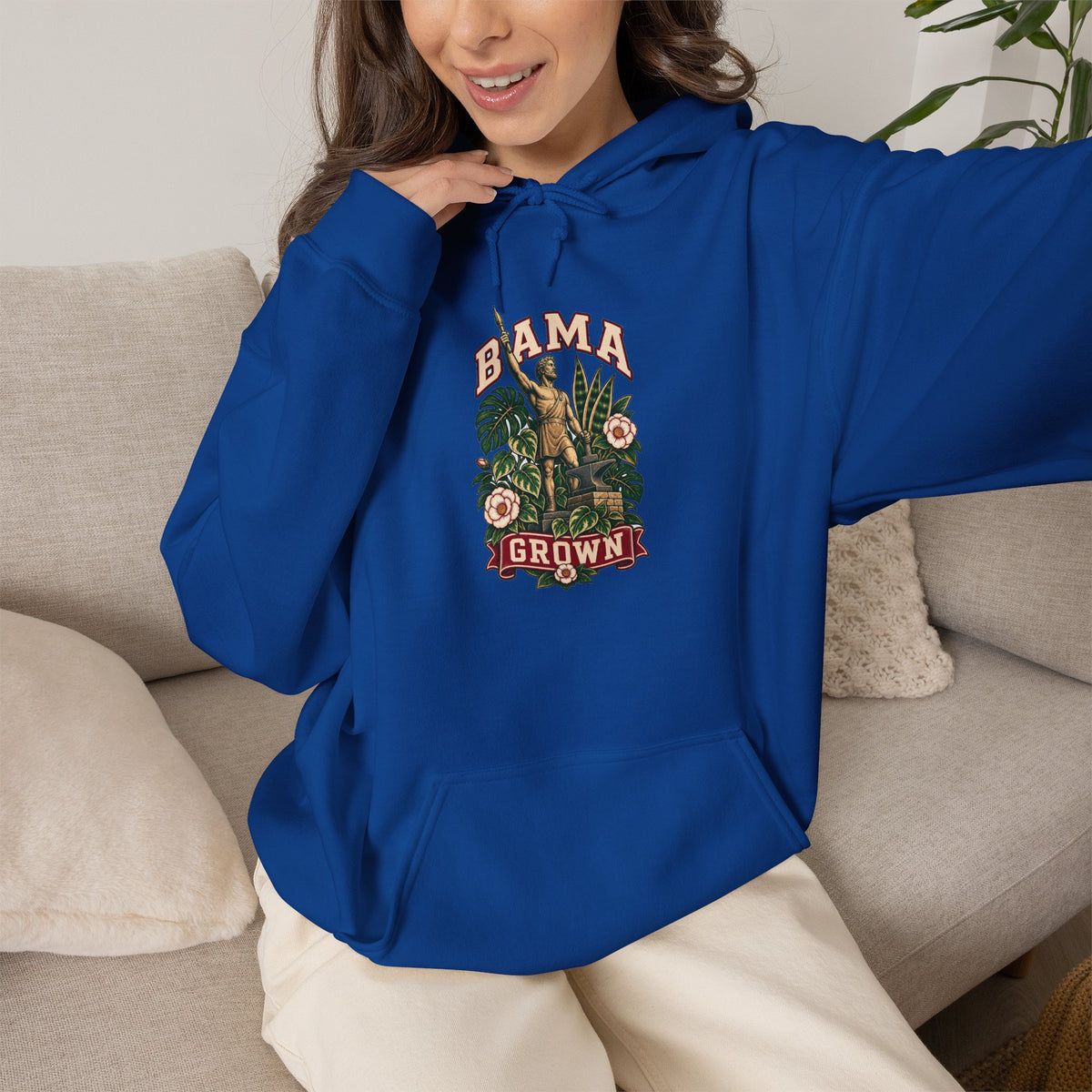 Plant Parent Hoodie — "Alabama Grown" Floral Vintage Garden Pullover