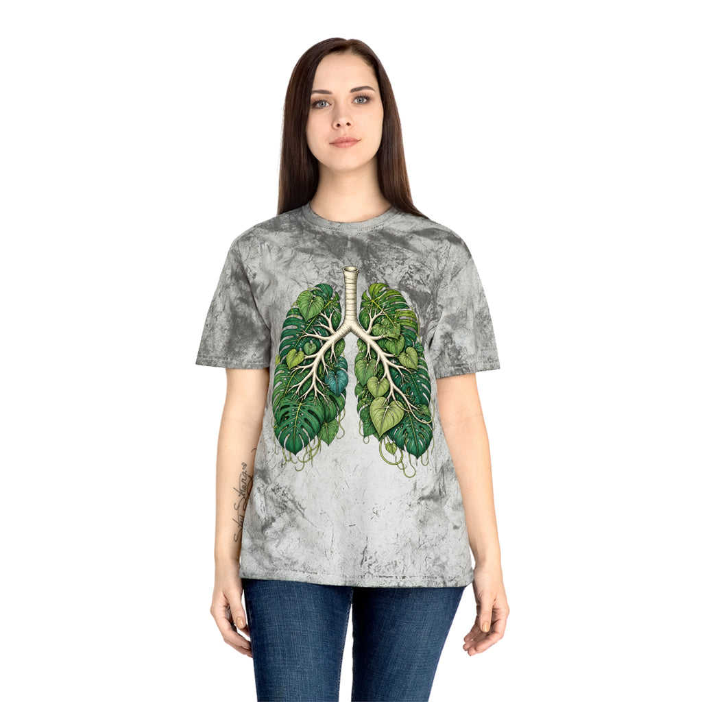 Botanical Lungs Tee — Green Leaf Anatomy Graphic T-Shirt