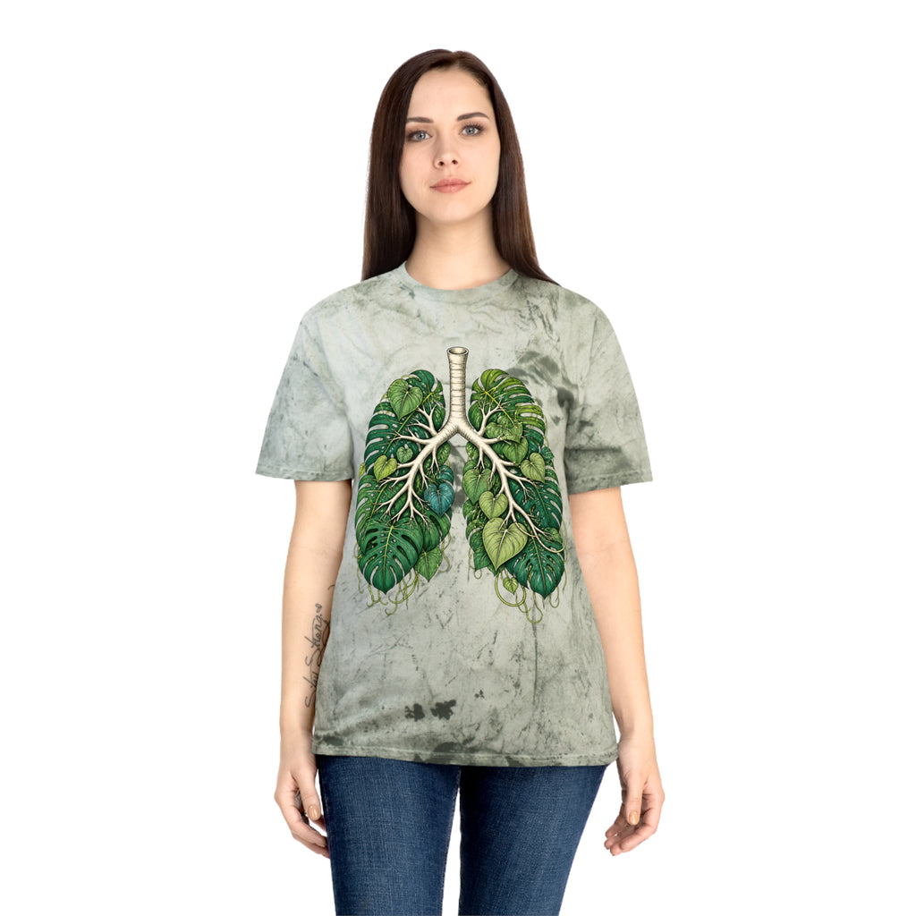 Botanical Lungs Tee — Green Leaf Anatomy Graphic T-Shirt