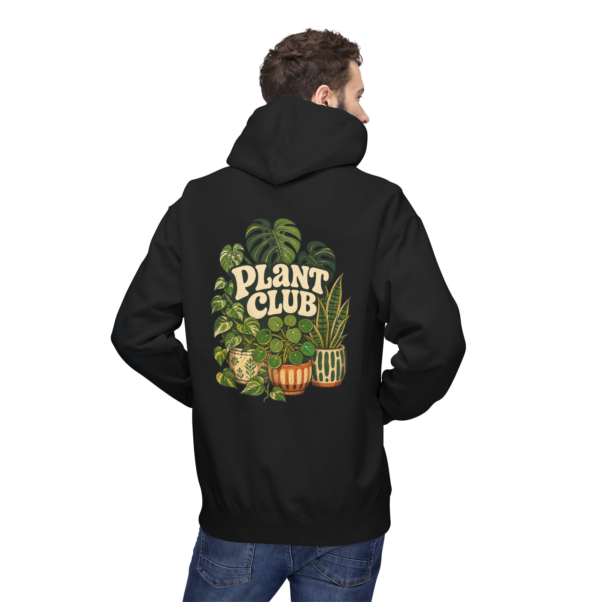 Plant Club Hoodie — Retro Indoor Plant Graphic Pullover