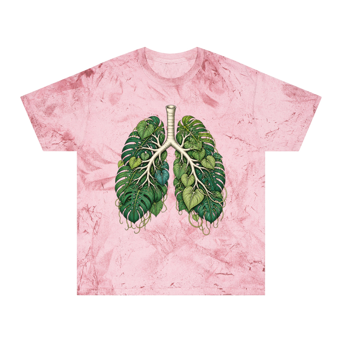 Botanical Lungs Tee — Green Leaf Anatomy Graphic T-Shirt
