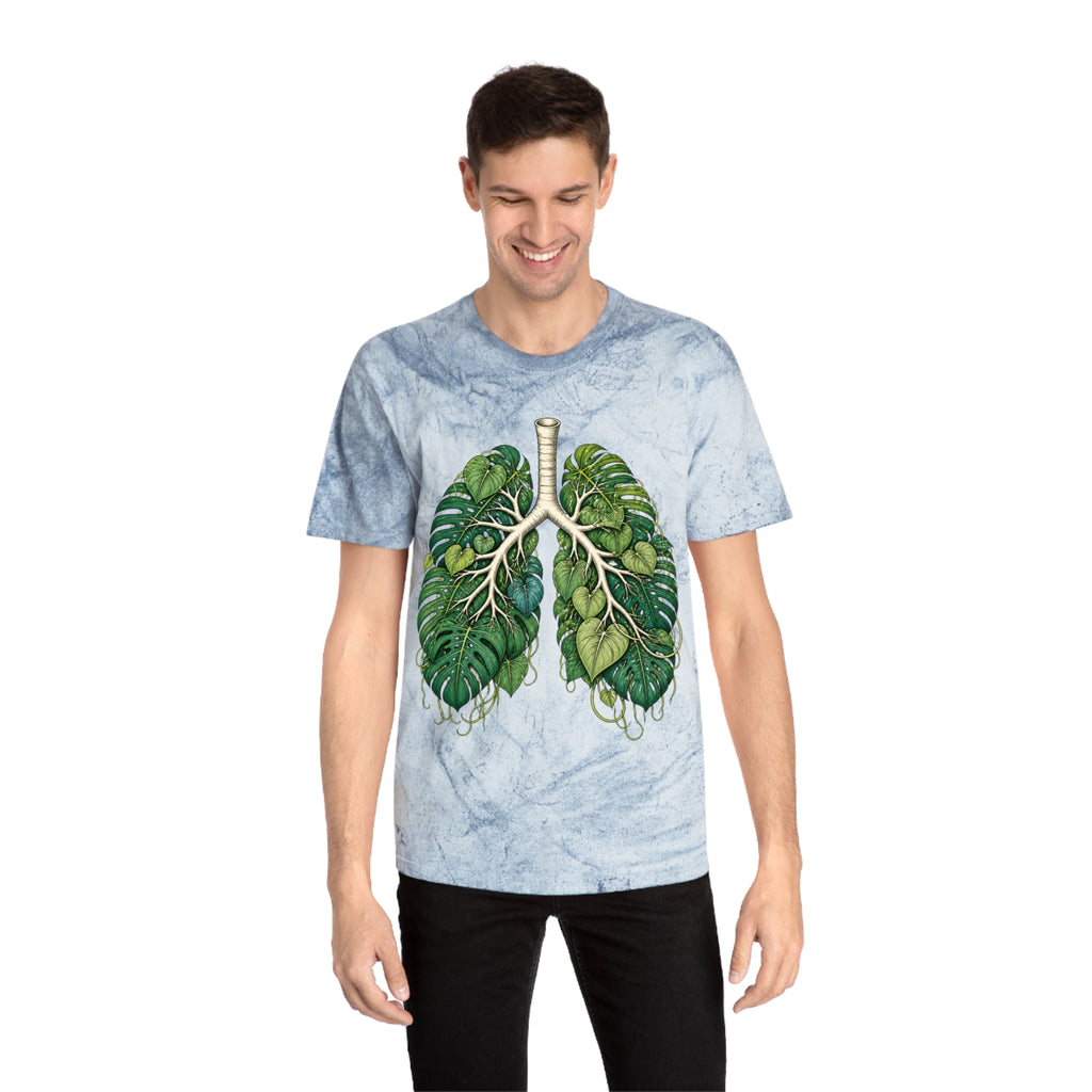 Botanical Lungs Tee — Green Leaf Anatomy Graphic T-Shirt