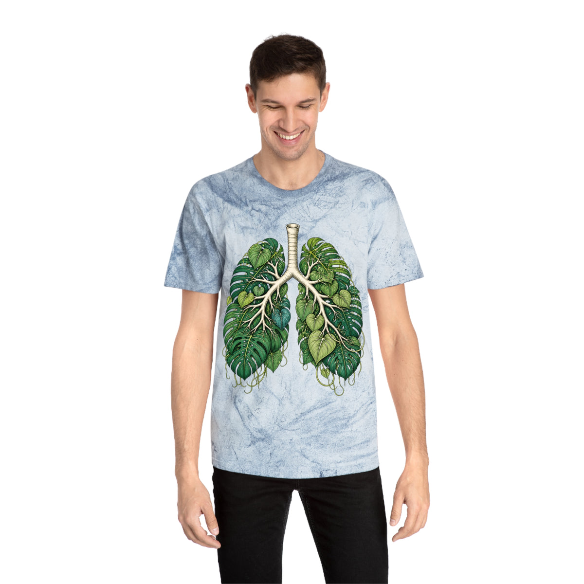 Botanical Lungs Tee — Green Leaf Anatomy Graphic T-Shirt
