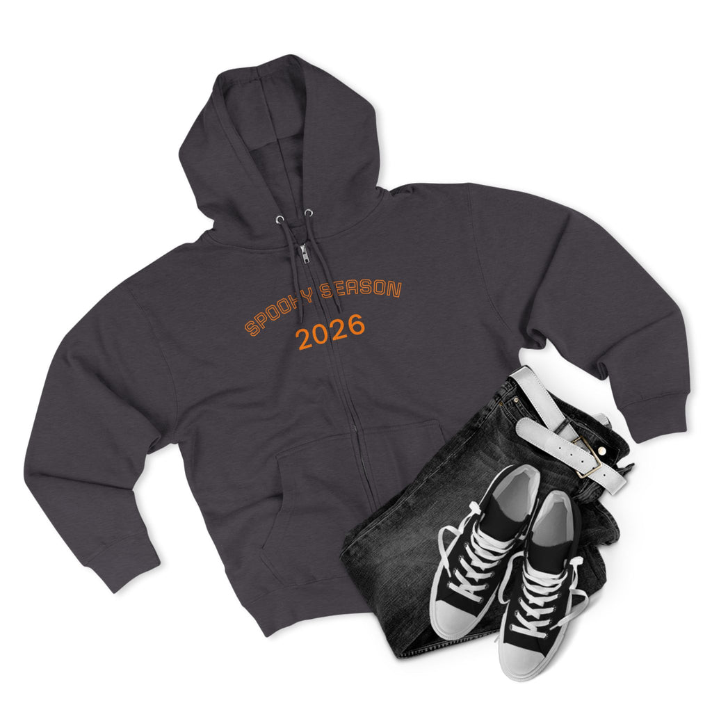 Halloween Pumpkin Skeleton Zip Hoodie 2026 — Spooky Season Graphic Zip-Up