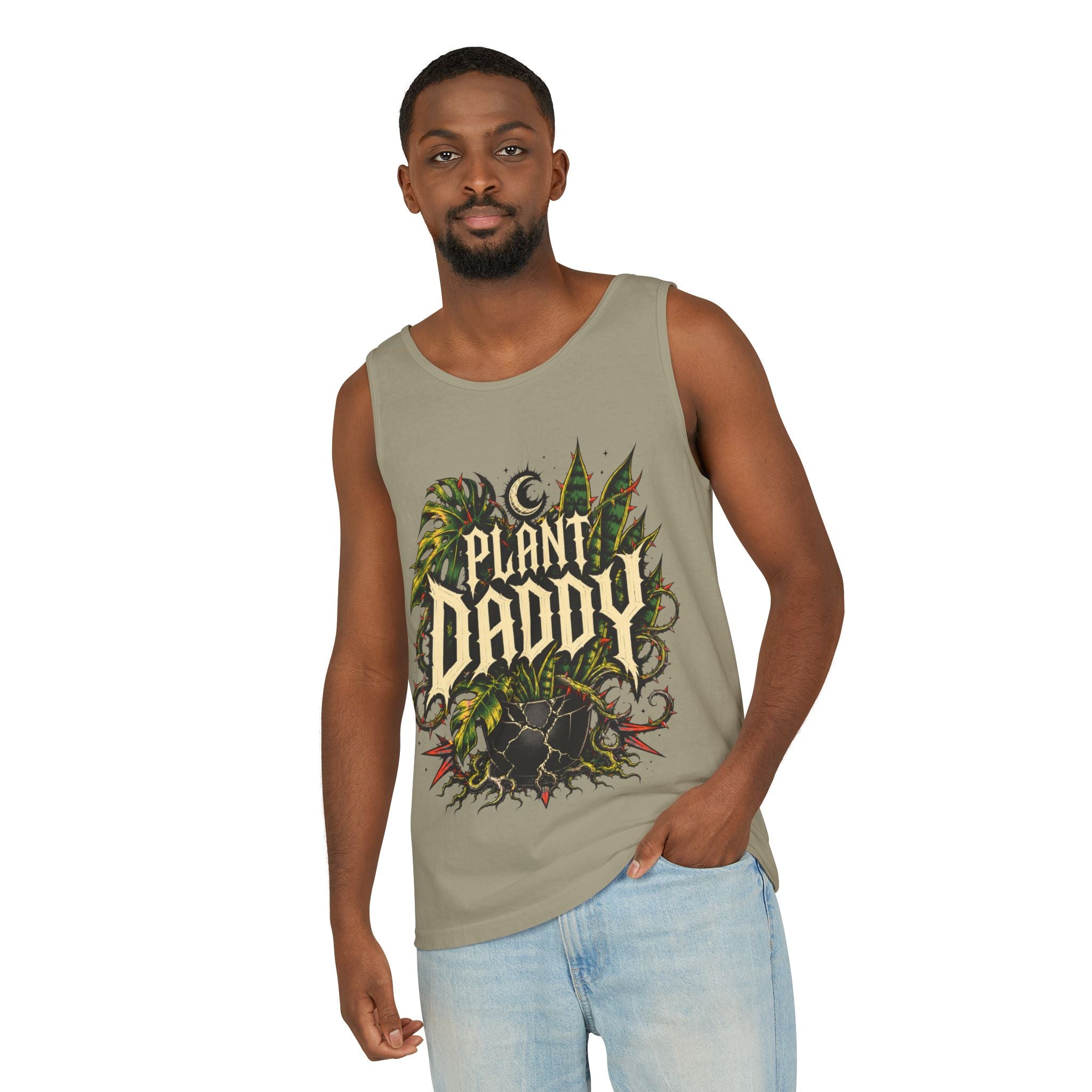 Plant Daddy Tank Top — Retro Botanical Graphic Tank for Plant Lovers