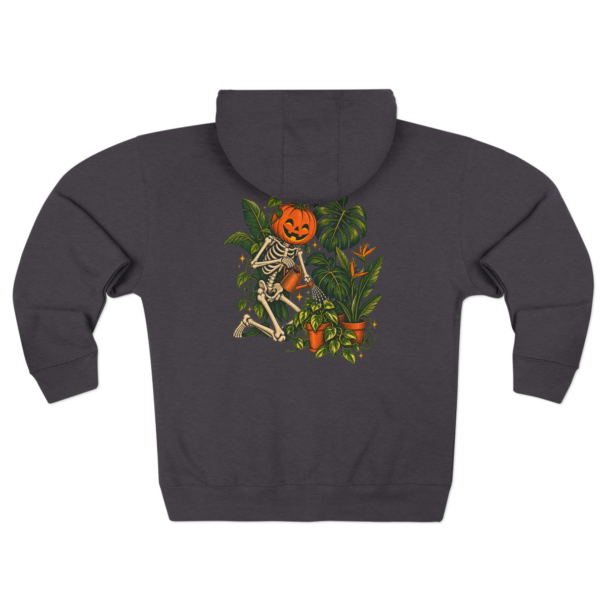 Halloween Pumpkin Skeleton Zip Hoodie 2026 — Spooky Season Graphic Zip-Up
