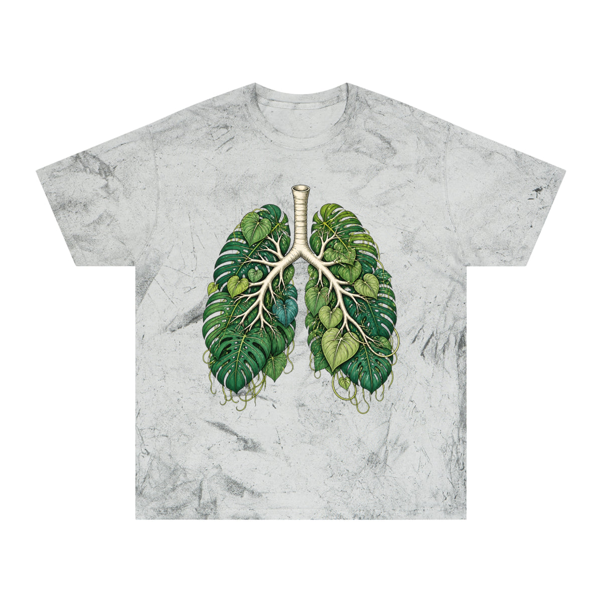Botanical Lungs Tee — Green Leaf Anatomy Graphic T-Shirt
