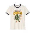 I Like Corm T‑Shirt — Funny Corn Leaf Retro Ringer Tee