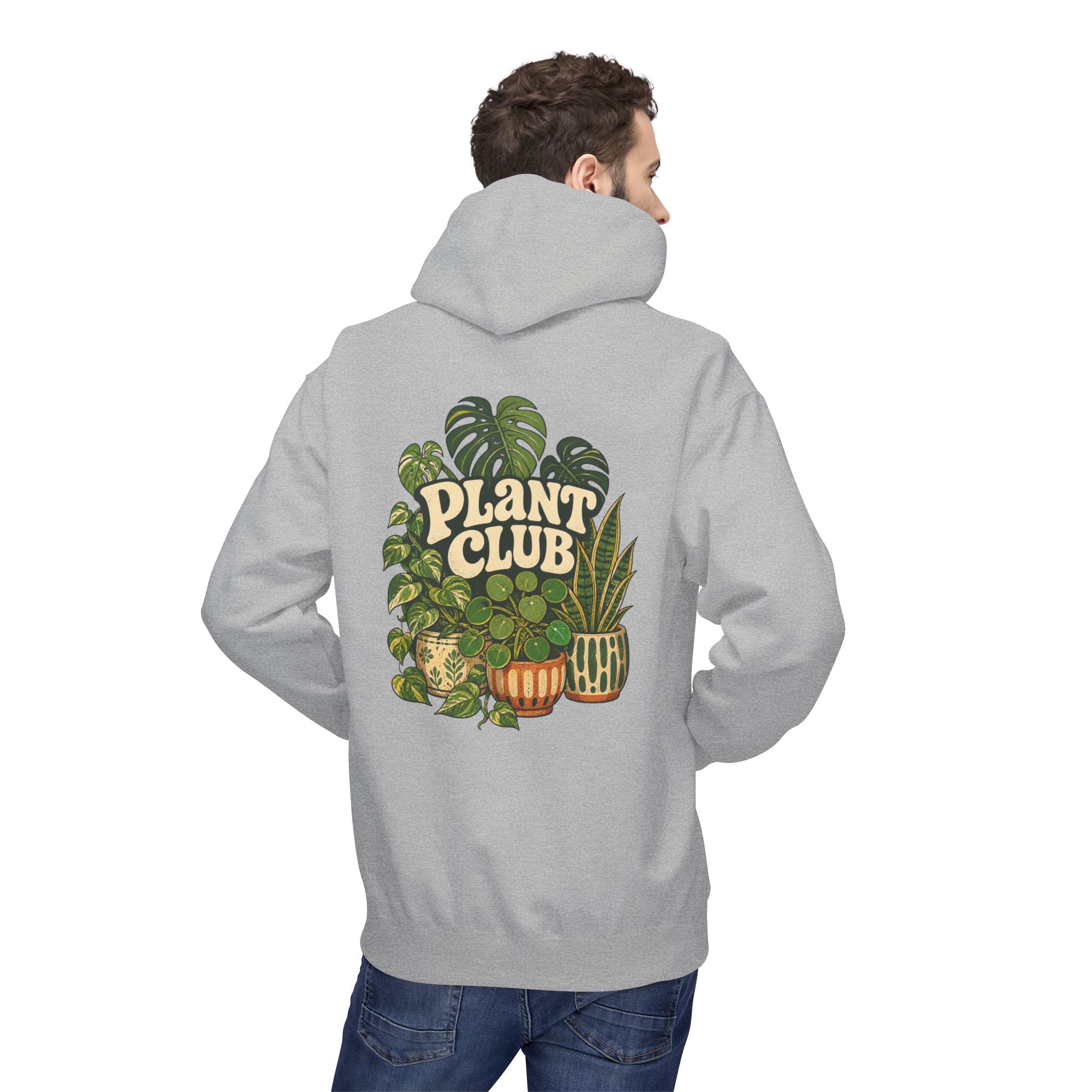 Plant Club Hoodie — Retro Indoor Plant Graphic Pullover