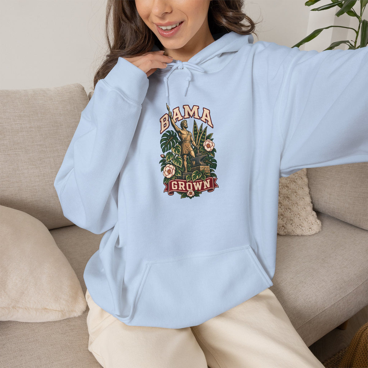Plant Parent Hoodie — "Alabama Grown" Floral Vintage Garden Pullover