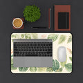 Botanical Leaf Desk Mat – Tropical Green Plant Mouse Pad Surface