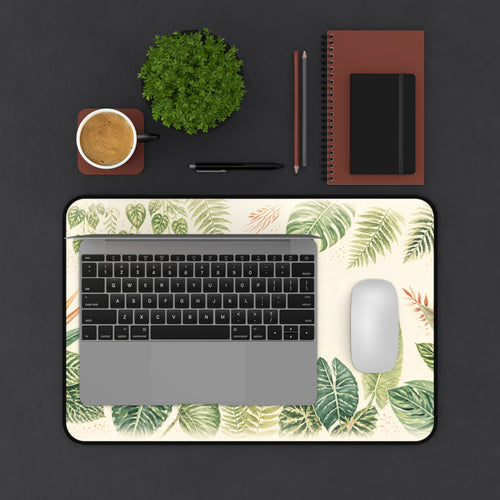 Botanical Leaf Desk Mat – Tropical Green Plant Mouse Pad Surface