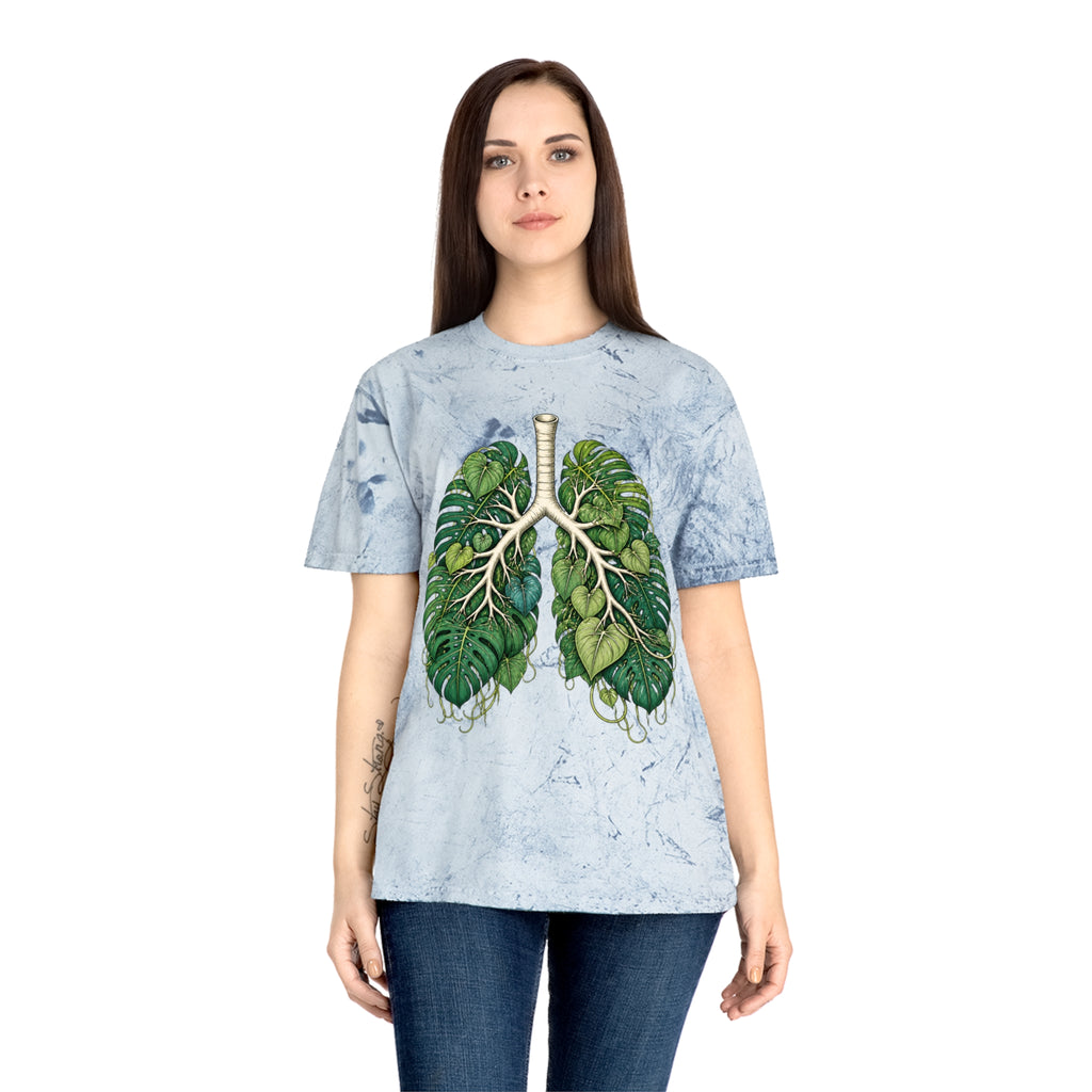 Botanical Lungs Tee — Green Leaf Anatomy Graphic T-Shirt