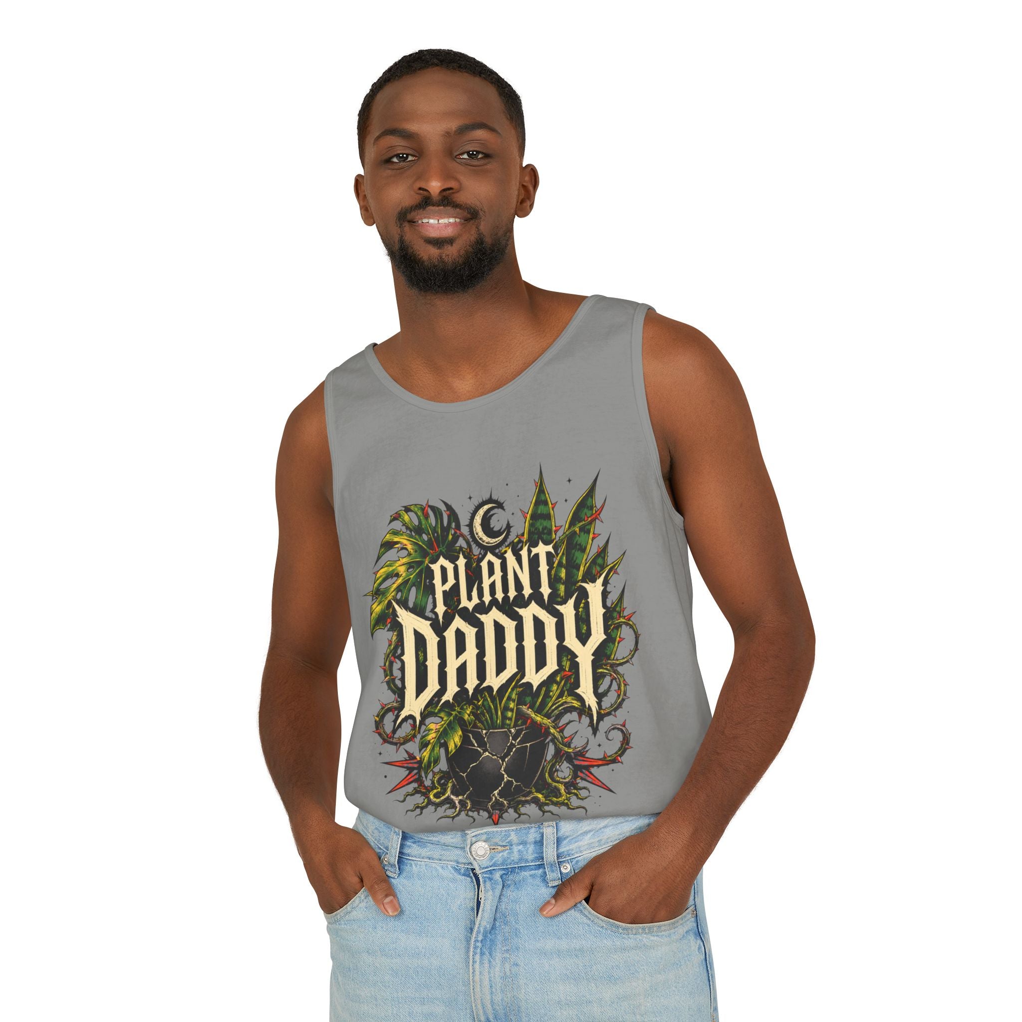 Plant Daddy Tank Top — Retro Botanical Graphic Tank for Plant Lovers